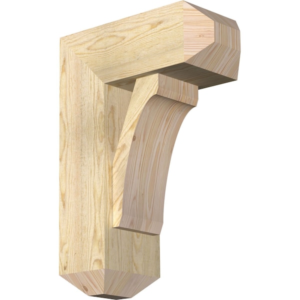 Ekena Millwork Legacy Craftsman Rough Sawn Bracket w/ Offset Brace, Douglas Fir, 8"W x 18"D x 26"H BKT0806X18X26LEC04RDF - main